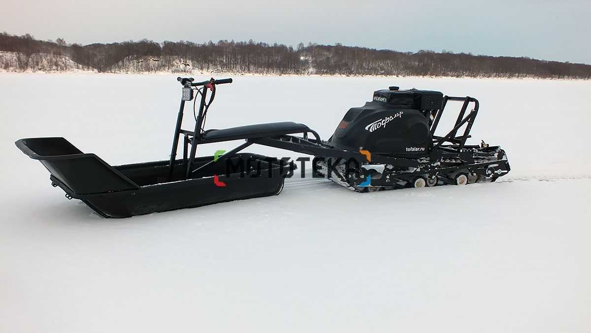 Мотобуксировщик Тофалар 500 Long с модулем Толкач 20 л.с., Loncin