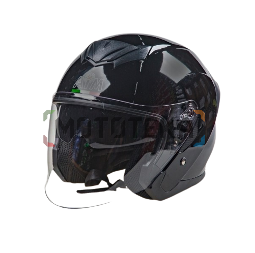 Шлем мото открытый AiM (Аим) JK526 Black Glossy L