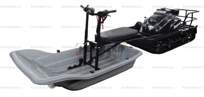 Мотобуксировщик Тофалар 600 стандарт с модулем Толкач 20 л.с., Loncin с реверсом чёрный