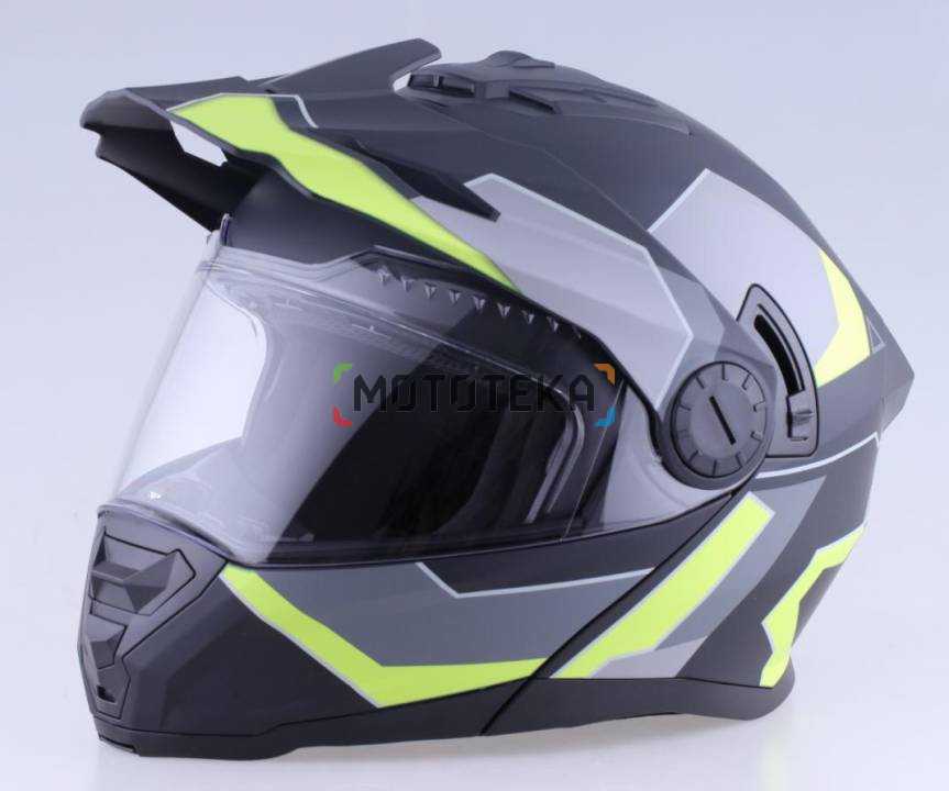 Шлем мото кроссовый RACER (Рейсер) BLD-160 (L) черный/желтый