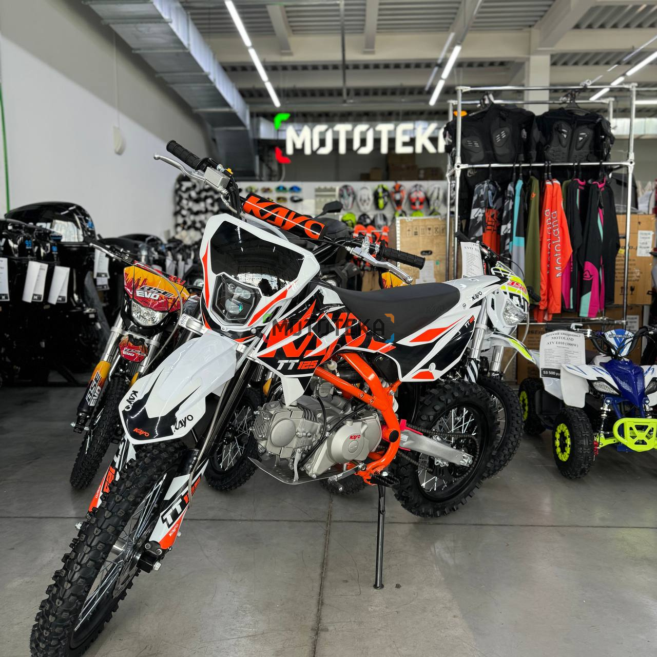 Питбайк KAYO (Кайо) BASIC K125EM 17/14 KRZ (механ. сцепл.. эл. стартер 2024 г.). обрешетка 1560012-789-3749